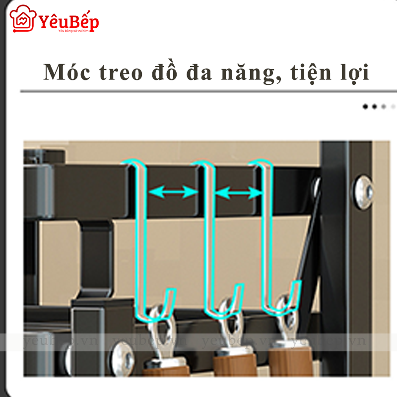 Kệ Gia Vị 3 Tầng Cao Cấp, Đa Năng, Gấp Gọn