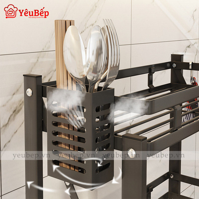 Kệ Gia Vị 3 Tầng Gấp Gọn Hình Chữ H Cho Nhà Bếp Tiện Lợi