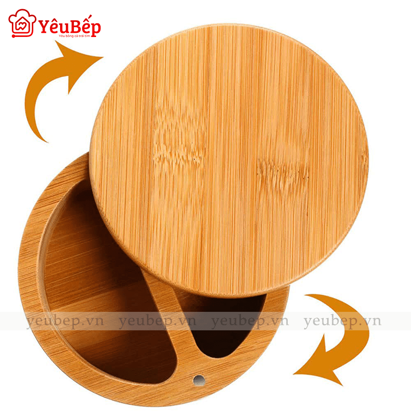Hũ Gia Vị Bằng Gỗ Nắp Xoay, Thân Thiện Với Môi Trường
