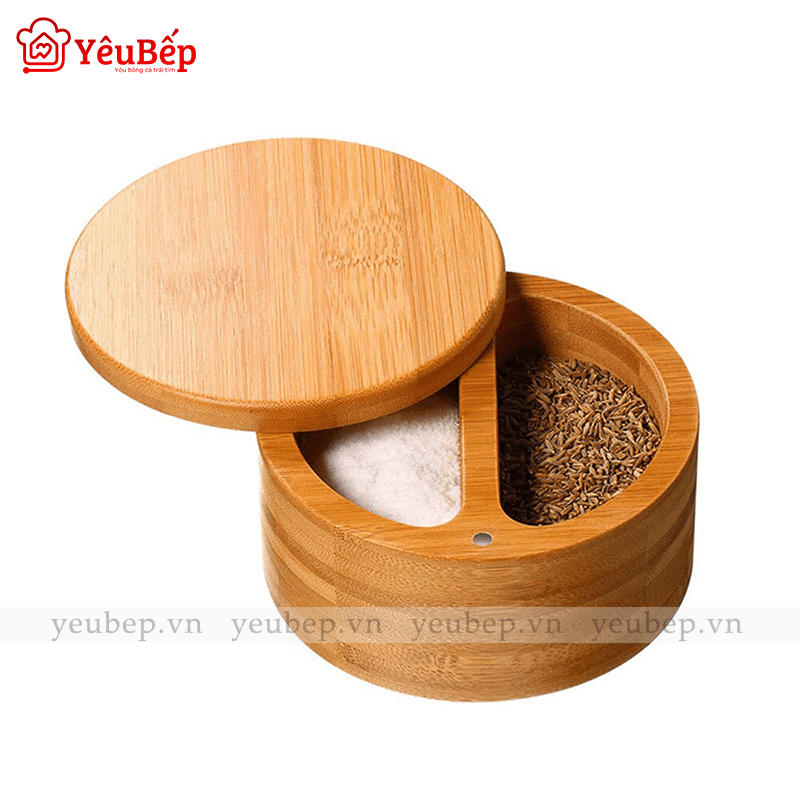 Hũ Gia Vị Bằng Gỗ Nắp Xoay, Thân Thiện Với Môi Trường