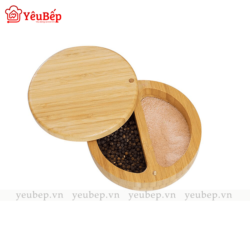 Hũ Gia Vị Bằng Gỗ Nắp Xoay, Thân Thiện Với Môi Trường