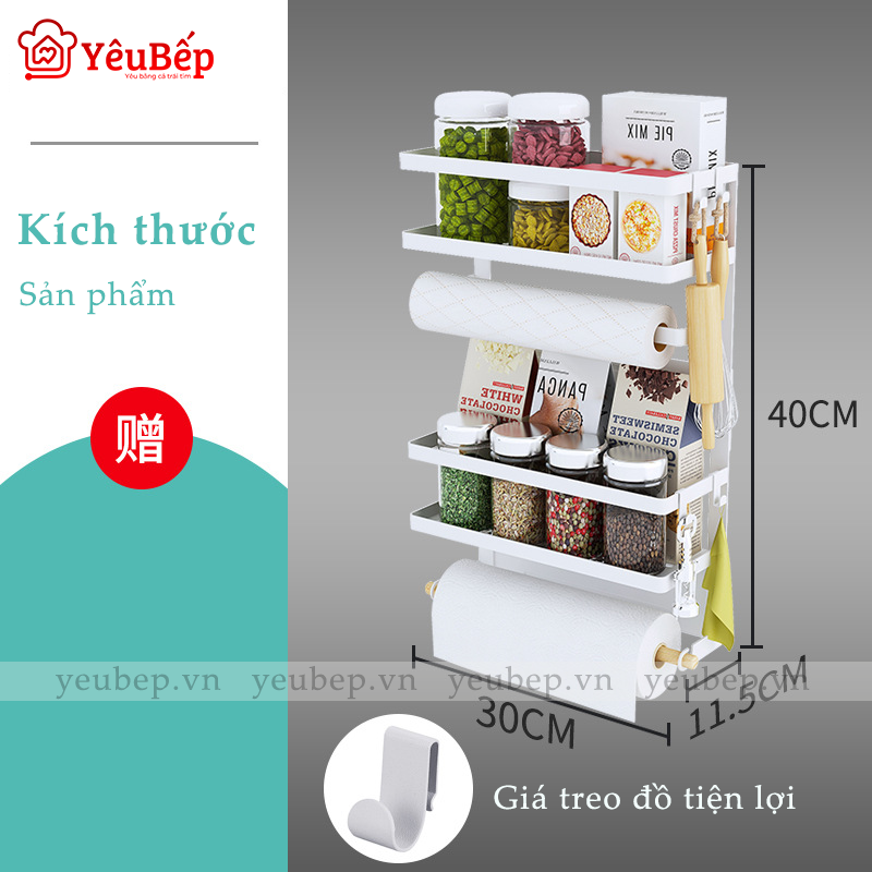 Kệ đựng gia vị Inox , treo tường có giá treo dụng cụ nhà bếp