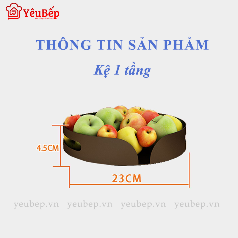 Kệ đựng gia vị xoay 360 độ 2 tầng thông minh