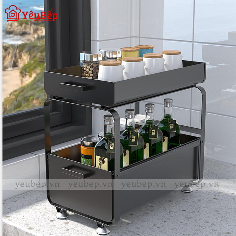 Kệ Gia Vị Thông Minh Ngăn Kéo Tiện Lợi