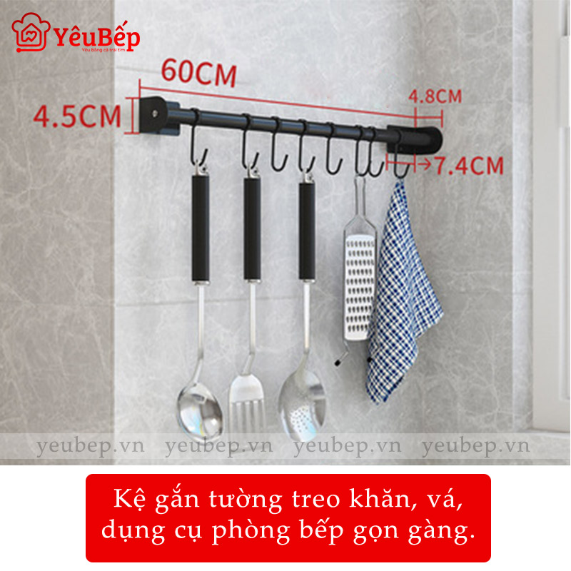 Kệ Gia Vị, Dao, Thớt, Chén, Đĩa Treo Tường Bằng Inox