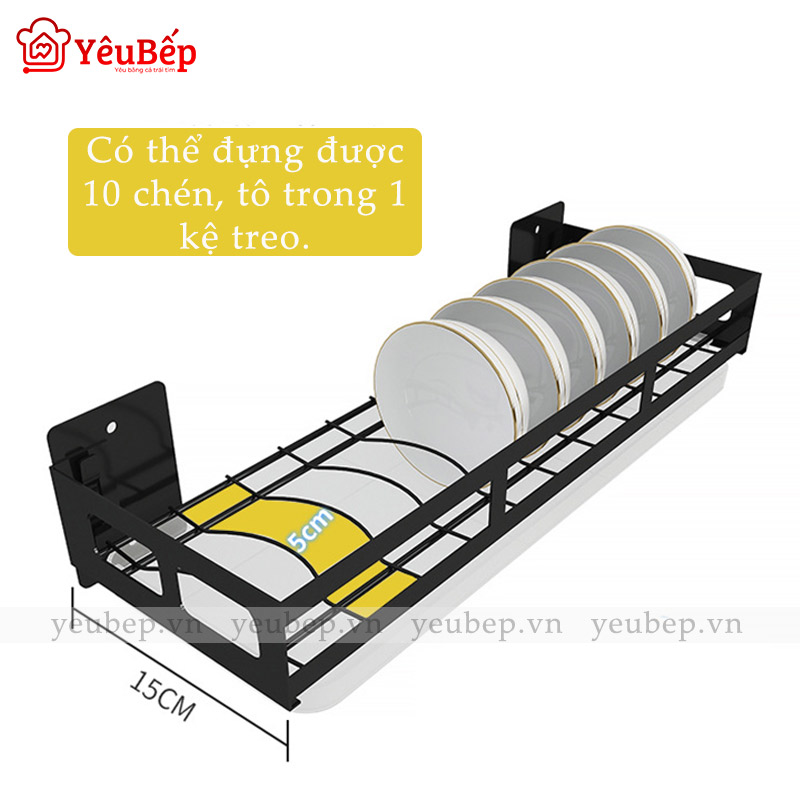 Kệ Gia Vị, Dao, Thớt, Chén, Đĩa Treo Tường Bằng Inox