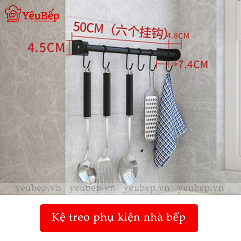 Kệ Gia Vị, Dao, Thớt, Chén, Đĩa Treo Tường Bằng Inox