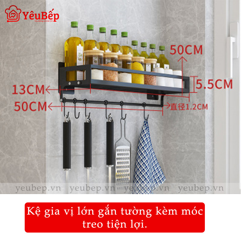 Kệ Gia Vị, Dao, Thớt, Chén, Đĩa Treo Tường Bằng Inox