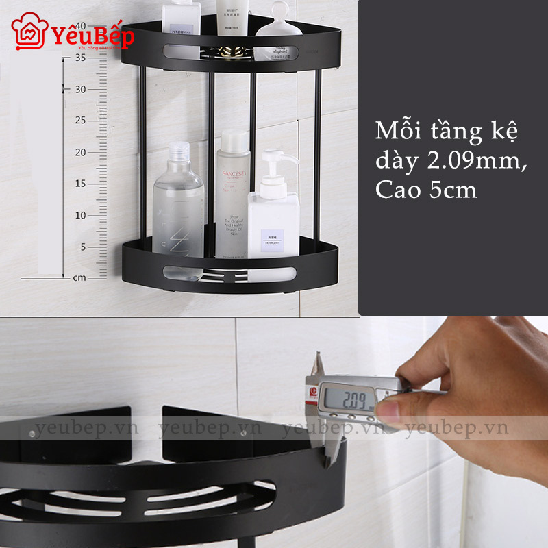 Kệ Góc Nhà Tắm 1, 2, 3 Tầng Thông Minh Bằng Thép Không Gỉ