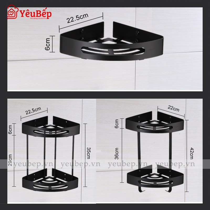 Kệ Góc Nhà Tắm 1, 2, 3 Tầng Thông Minh Bằng Thép Không Gỉ