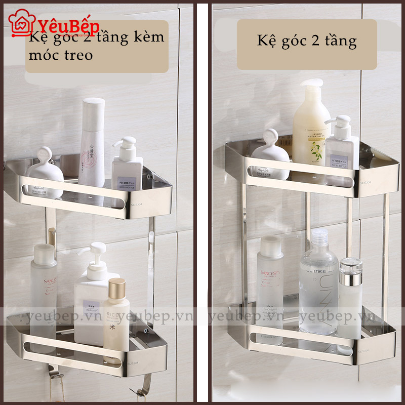 Kệ Góc Nhà Tắm Bằng Inox 304 Siêu Bền, Đẹp