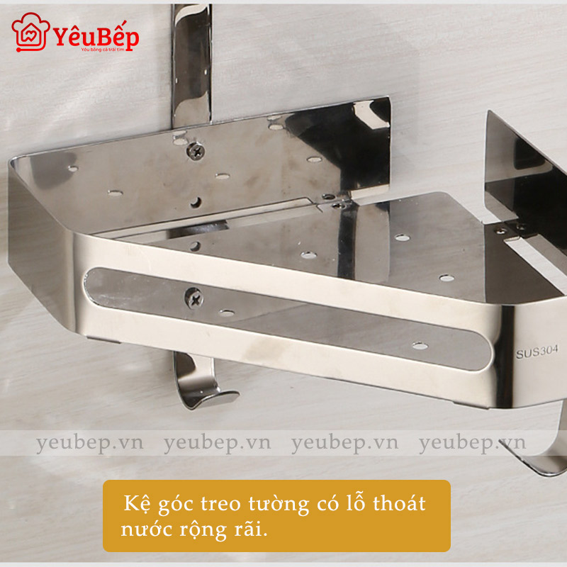 Kệ Góc Nhà Tắm Bằng Inox 304 Siêu Bền, Đẹp