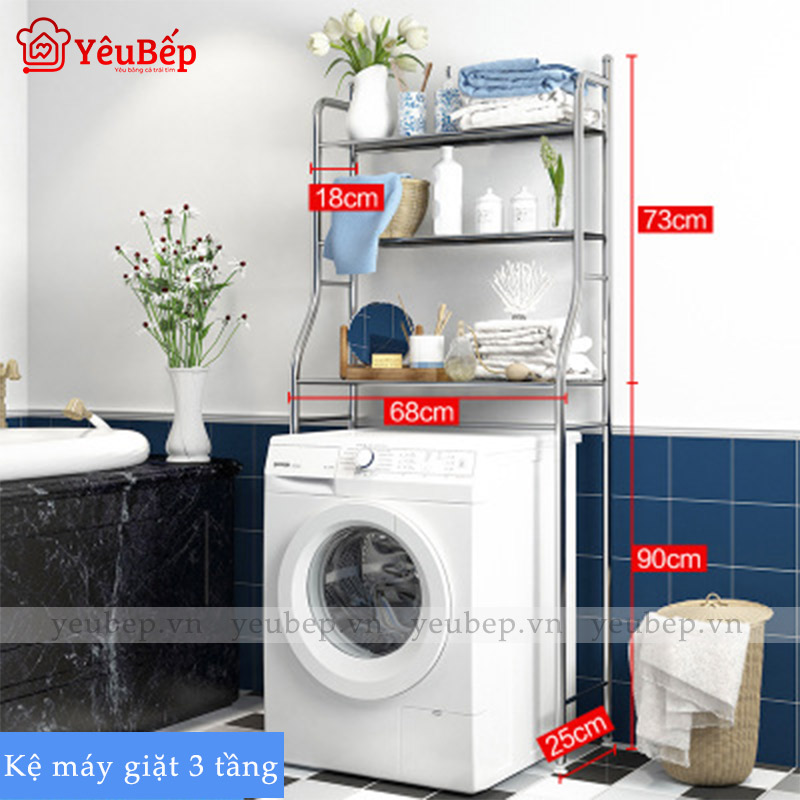 Kệ Nhà Tắm Thông Minh Đặt Trên Đầu Máy Giặt Và Toilet 