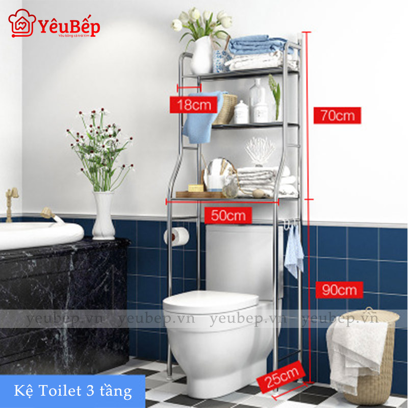 Kệ Nhà Tắm Thông Minh Đặt Trên Đầu Máy Giặt Và Toilet 