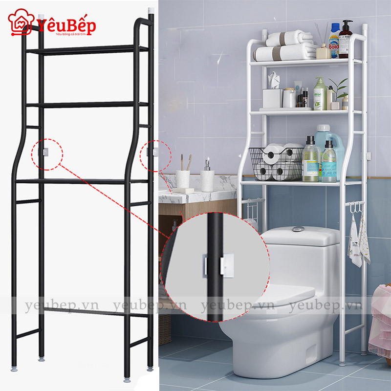 Kệ Nhà Tắm Thông Minh Đặt Trên Đầu Máy Giặt Và Toilet 