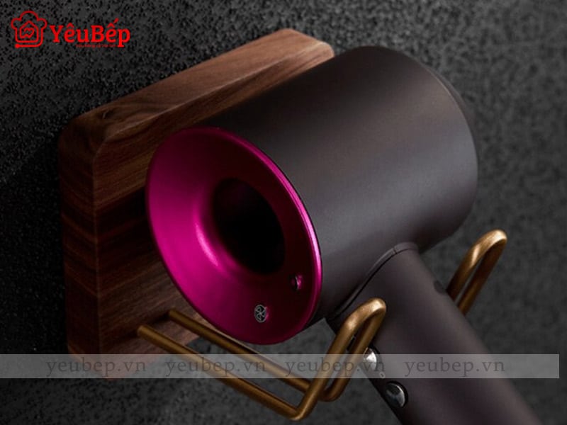 Kệ Treo Máy Sấy Tóc, Máy Cạo Râu Bằng Gỗ Sang Trọng