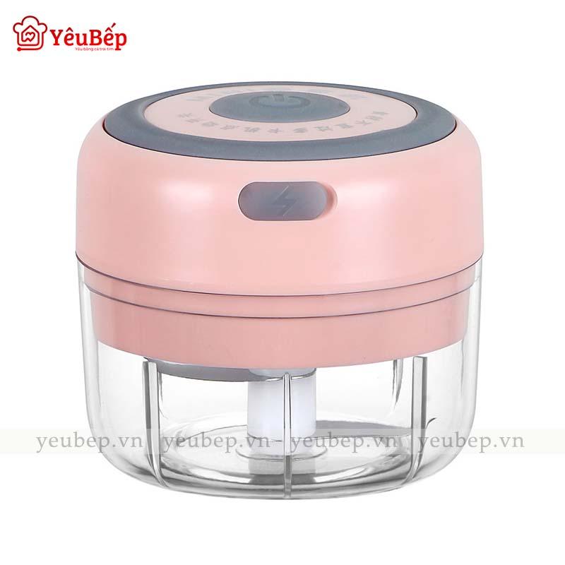 Máy Xay Tỏi Ớt Hành, Thịt, Rau, Củ Quả Cầm Tay Mini Đa Năng Tích Điện Cao Cấp - Sạc Pin Bằng Cổng USB