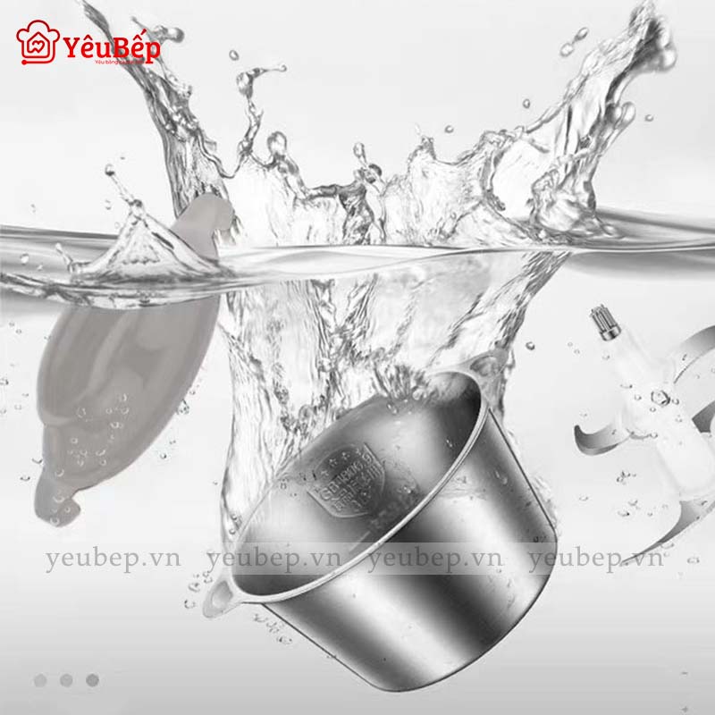 Máy Xay Thịt Đa Năng, Xay Củ Quả, Hành, Tỏi Ớt, 4 Lưỡi, Cối Inox 304, Công Suất 300 W, Dung tích 3L