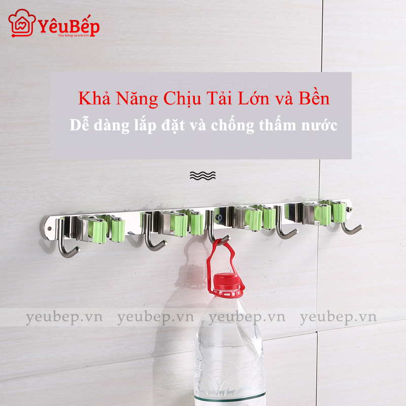 Móc Kẹp Cây Lau Nhà Phòng Tắm Dán Tường