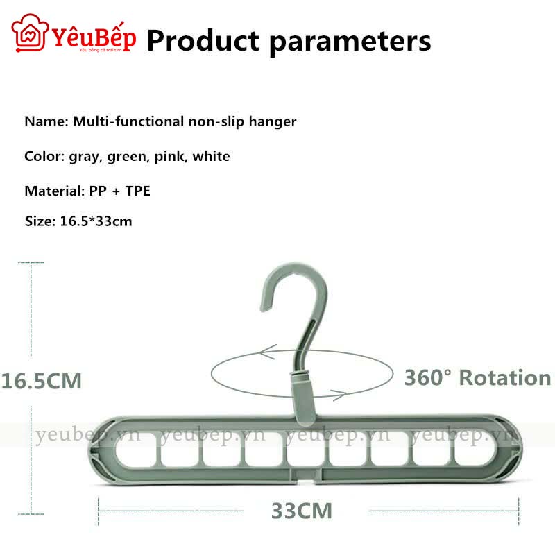 Móc Treo Quần Áo Đa Năng Thông Minh Gấp Gọn