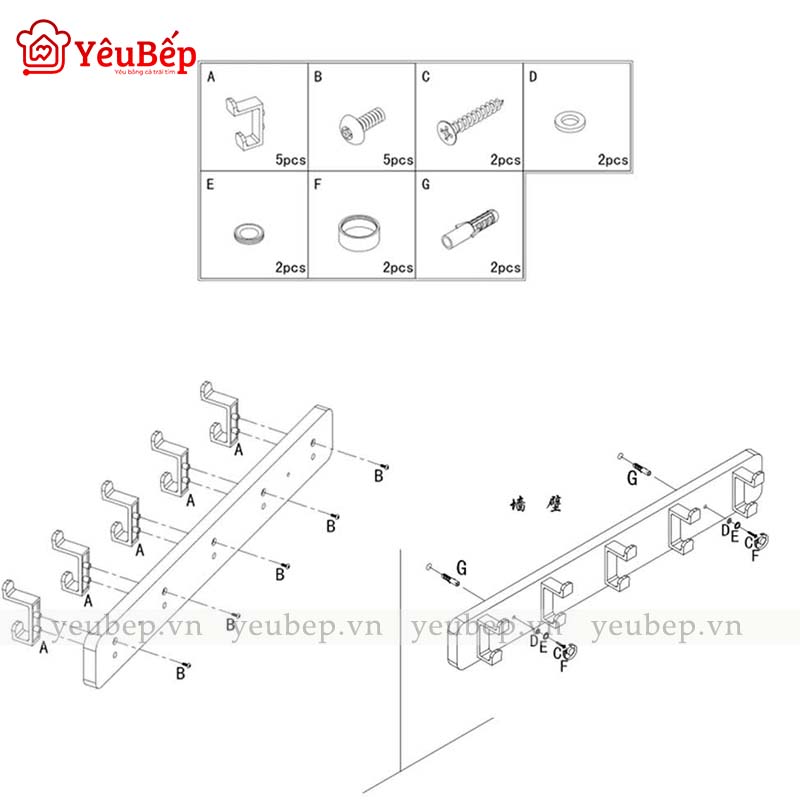 Móc Treo Quần Ao Treo Tường