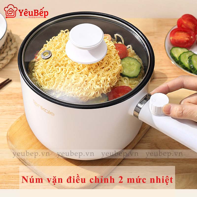 Nồi Nấu Lẩu, Nấu Mì, Hầm Cháo Điện Mini Đa Năng - Siêu Chống Dính 1.5L
