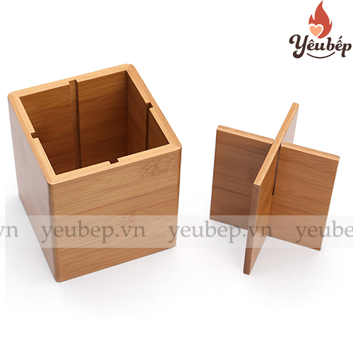 Ống Đựng Đũa, Muỗng Bằng Gỗ Nhiều Ngăn Để Bàn Sang Trọng, Sản Xuất Theo Tiêu Chuẩn Nhật Bản