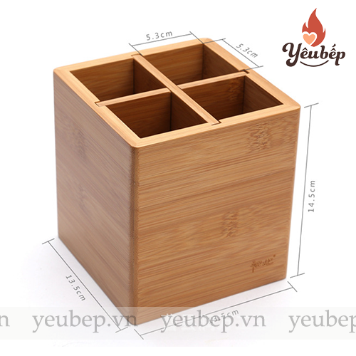 Ống Đựng Đũa, Muỗng Bằng Gỗ Nhiều Ngăn Để Bàn Sang Trọng, Sản Xuất Theo Tiêu Chuẩn Nhật Bản