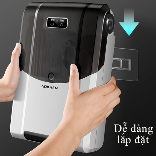 Ống Đựng Đũa, Muỗng Khử Trùng Có Nắp Đậy Khử Trùng Tia UV Treo Tường