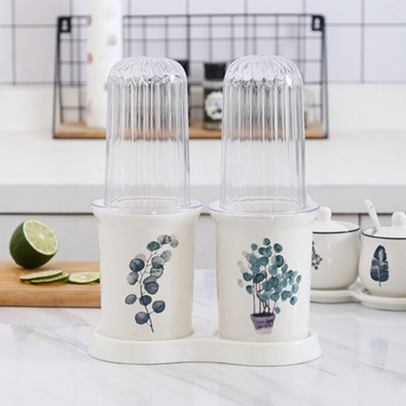 Hộp Đựng Đũa Muỗng Bằng Sứ Có Nắp Đậy Kín Đáo, Sang Trọng