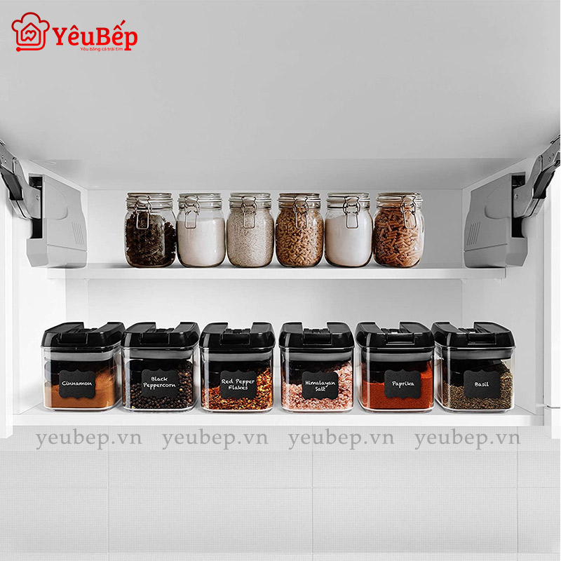 Set 6 Hũ Đựng Gia Vị Bằng Nhựa Abs Với Sức Chứa 500ml Tiện Lợi