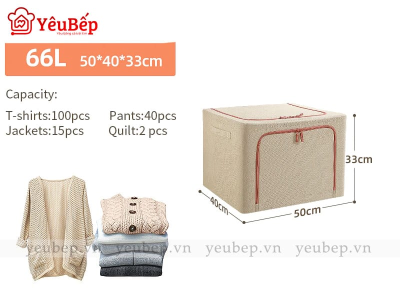 Thùng Cất Giữ Chăn Mền, Quần Áo Bằng Vải Oxford Cao Cấp