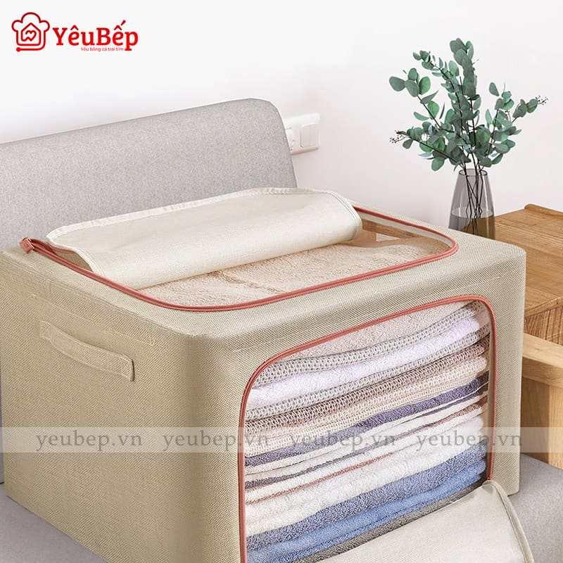 Thùng Cất Giữ Chăn Mền, Quần Áo Bằng Vải Oxford Cao Cấp