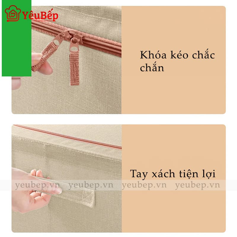 Thùng Cất Giữ Chăn Mền, Quần Áo Bằng Vải Oxford Cao Cấp