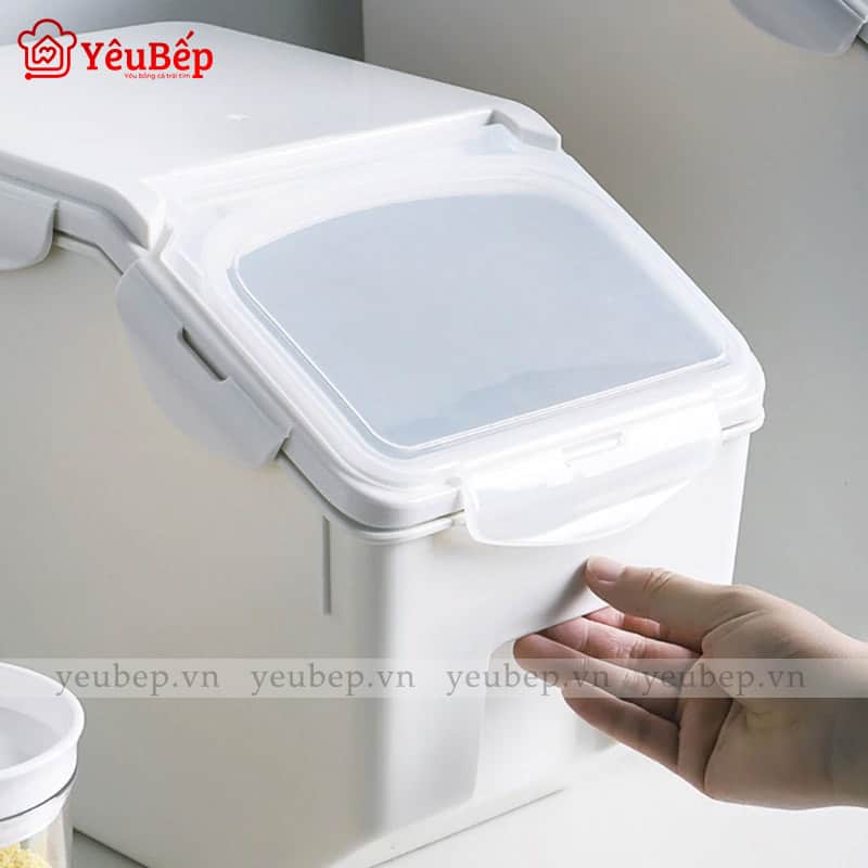 Thùng Đựng Gạo 10kg Có Nắp Khóa Chắc Chắn, Tiện Lợi