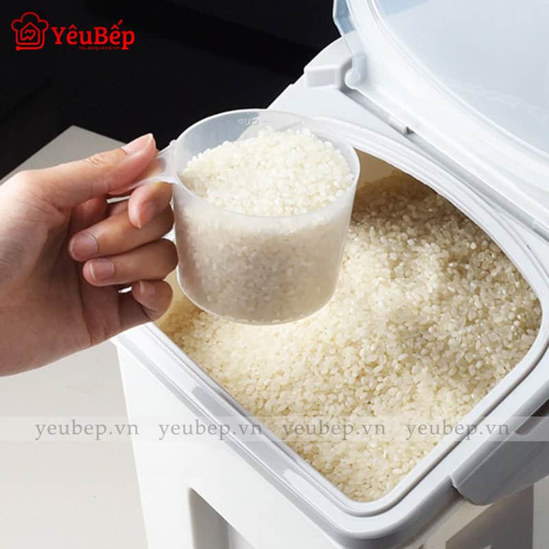 Thùng Đựng Gạo 10kg Có Nắp Khóa Chắc Chắn, Tiện Lợi