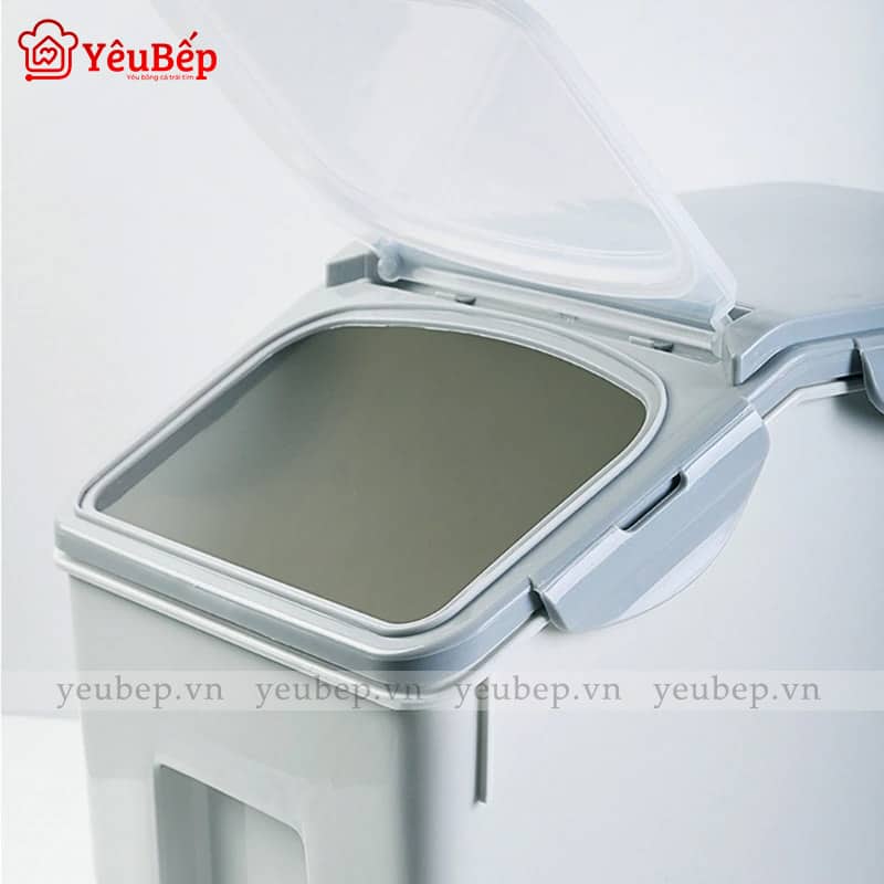 Thùng Đựng Gạo 10kg Có Nắp Khóa Chắc Chắn, Tiện Lợi