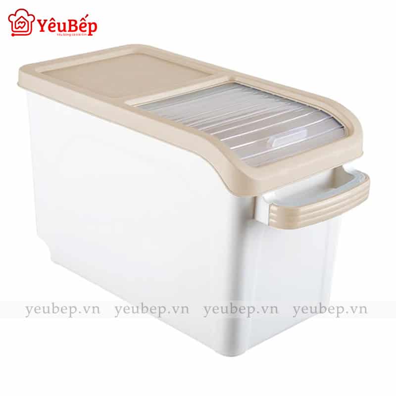 Thùng Đựng Gạo Có Nắp Kéo Thông Minh Bằng Nhựa PP