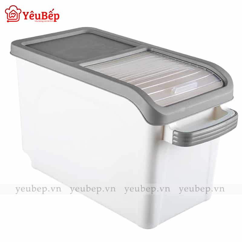 Thùng Đựng Gạo Có Nắp Kéo Thông Minh Bằng Nhựa PP