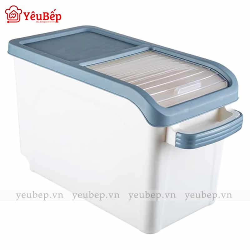 Thùng Đựng Gạo Có Nắp Kéo Thông Minh Bằng Nhựa PP