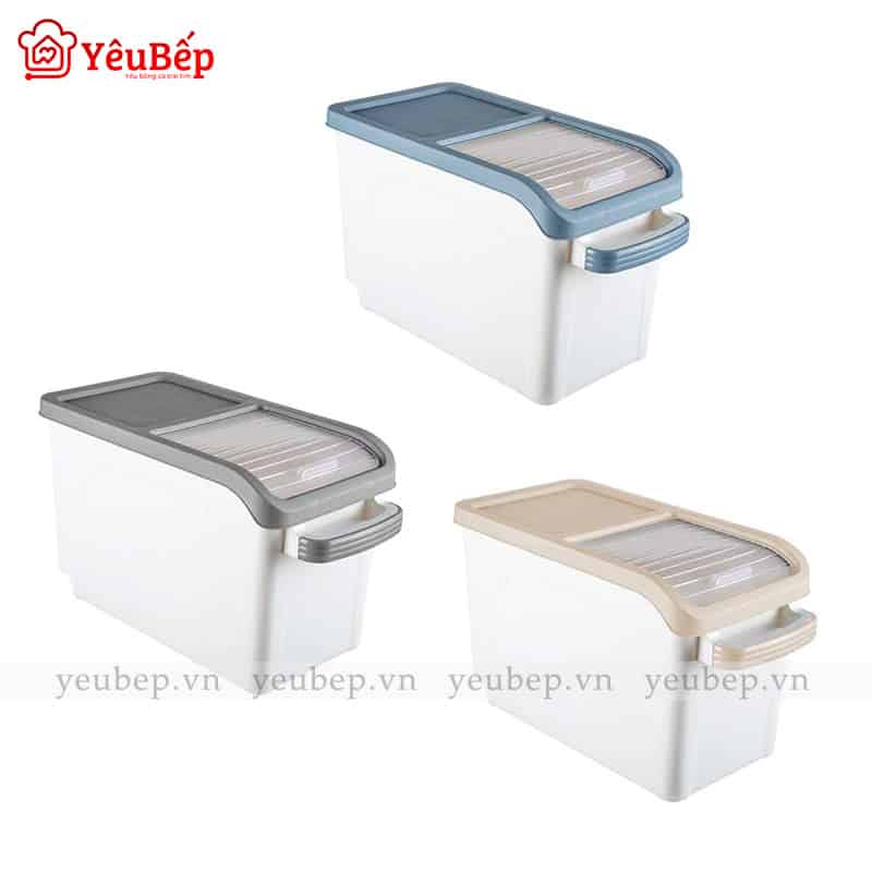 Thùng Đựng Gạo Có Nắp Kéo Thông Minh Bằng Nhựa PP