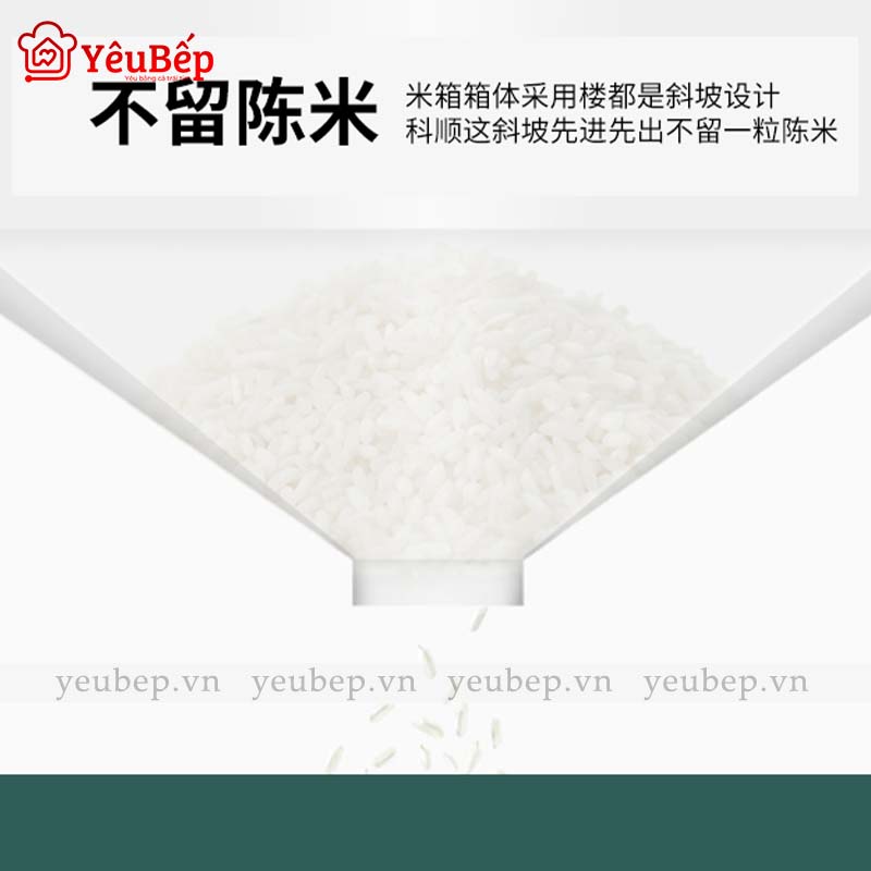 Thùng Đựng Gạo 4 Ngăn Trục Xoay 360 Độ