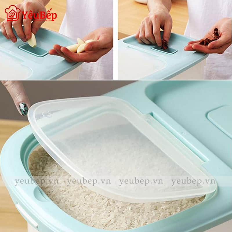 Thùng Đựng Gạo Bằng Nhựa Đa Năng Xua Đuổi Côn Trùng