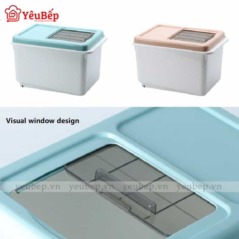 Thùng Đựng Gạo 5kg, 10kg, 15kg Thông Minh Bằng Nhựa