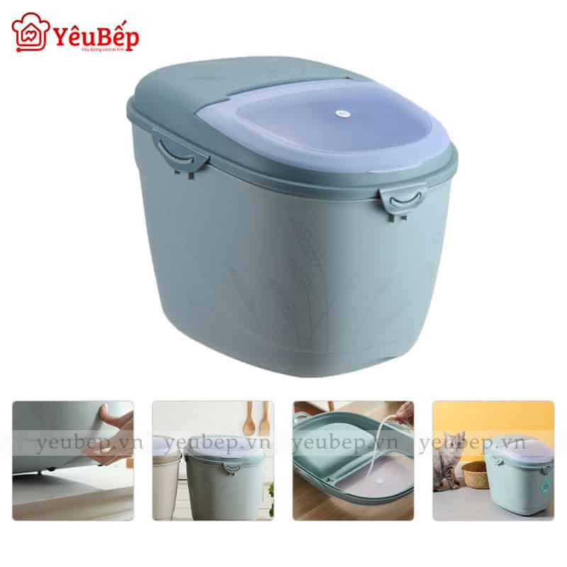 Thùng Đựng Gạo Chống Côn Trùng Bằng Nhựa ABS