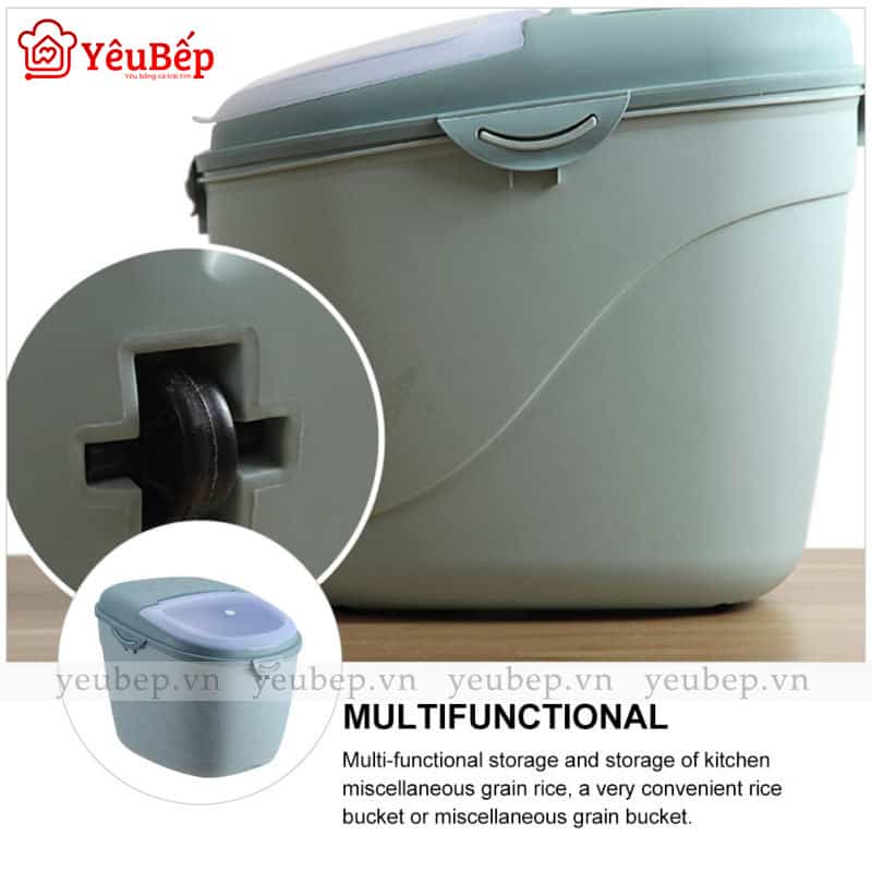 Thùng Đựng Gạo Chống Côn Trùng Bằng Nhựa ABS