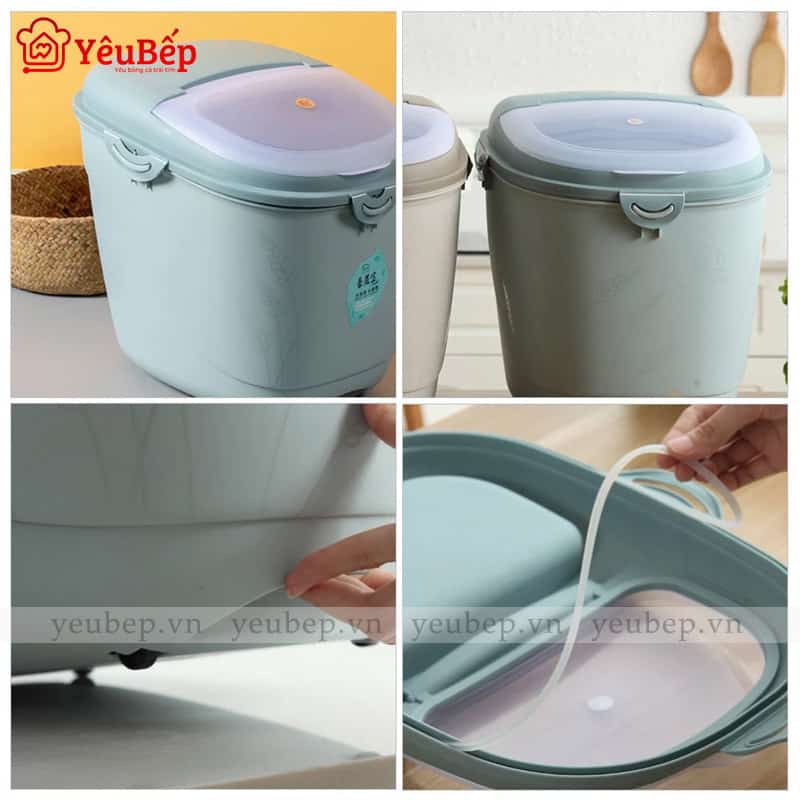 Thùng Đựng Gạo Chống Côn Trùng Bằng Nhựa ABS
