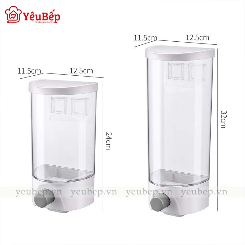 Thùng Đựng Gạo Thông Minh Treo Tường Tiện Lợi