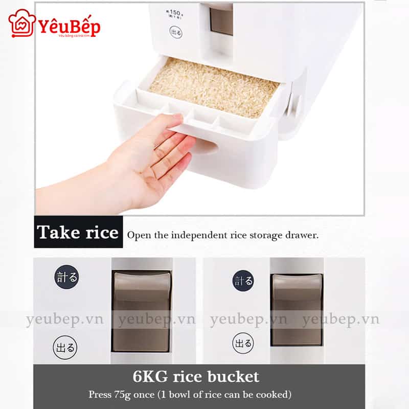 Thùng Đựng Gạo, Hạt Ngũ Cốc Có Vạch Đo Dung Tích