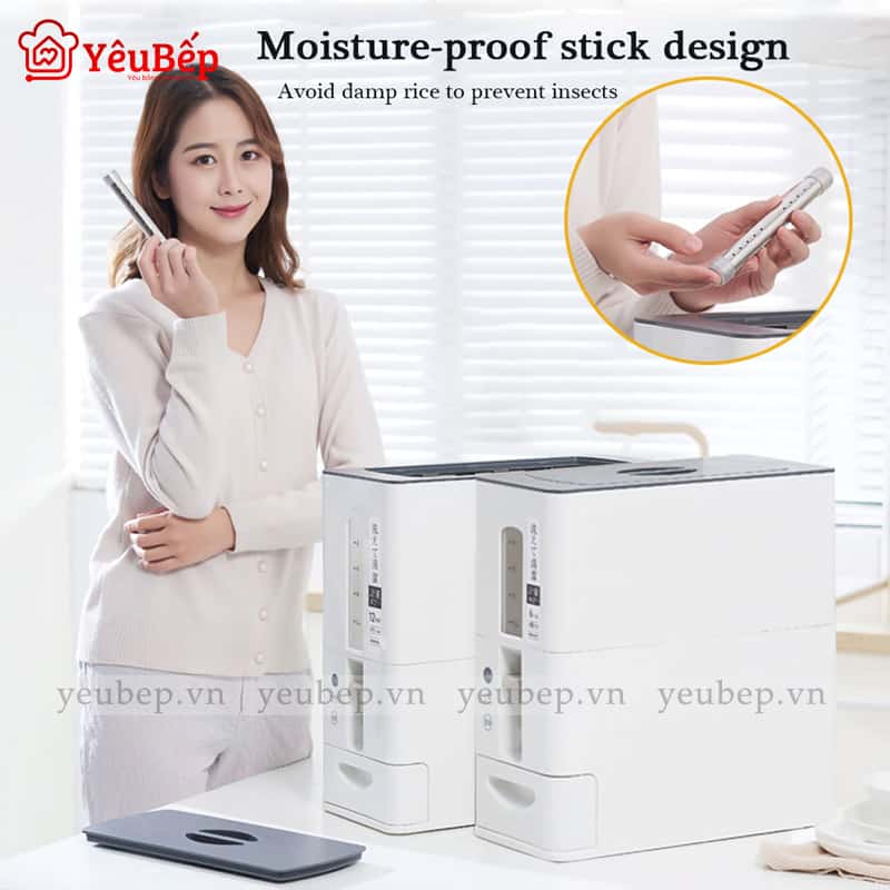 Thùng Đựng Gạo, Hạt Ngũ Cốc Có Vạch Đo Dung Tích